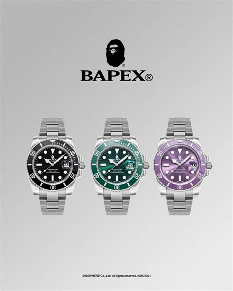 bape x rolex watch|bapex website.